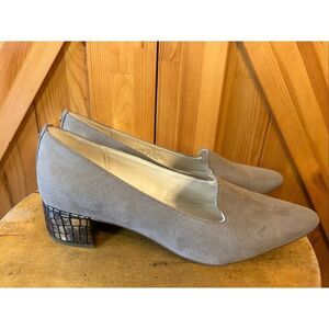 Anne Klein AK IFlex  Size 8M Heels Slip-On Shoes Beige/Gray